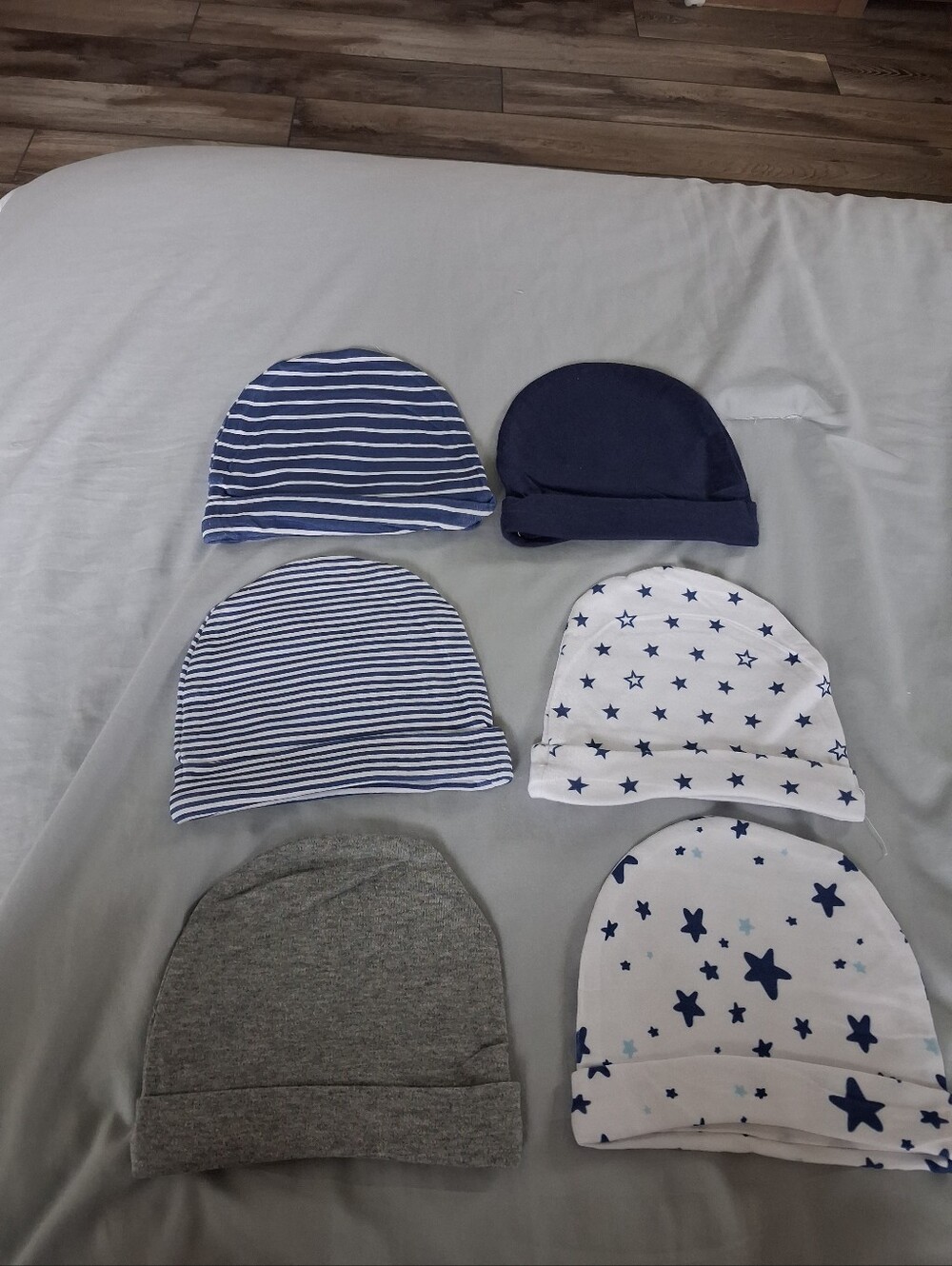 New, Preemie Baby Boy Hats, 6 PACK